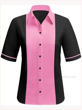 Vintage 1950s Retro Bowling Shirt - Button Down Short Sleeve